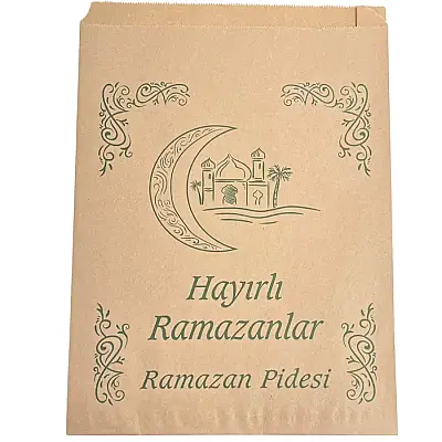 Düz Şamua Pide Kese Kağıdı Standart Baskılı 30x40x6cm (10 kg) - 1