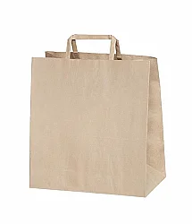 İçten Saplı Kraft Kağıt Çanta 27x29x16cm 400 Adet - AMBALAJ MAĞAZASI