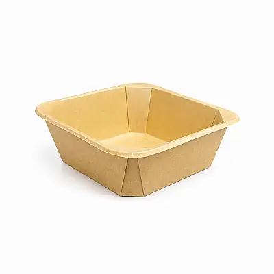 Kraft Kare Salata Kabı Seti 750 Gr KAP + KAPAK - 2